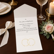 Elegant Wedding, gold written names in circles,