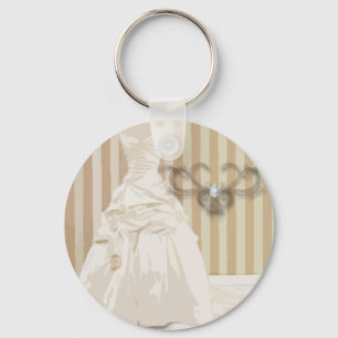 Elegant Wedding Gown Wedding Favour Key Ring