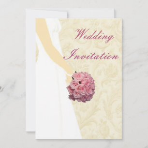 Elegant Wedding Gown Wedding Invitation