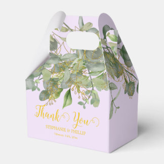 Elegant Wedding Green Eucalyptus Foliage Wedding Favour Box