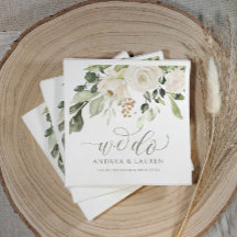 Elegant Wedding Greenery Foliage Cocktail White