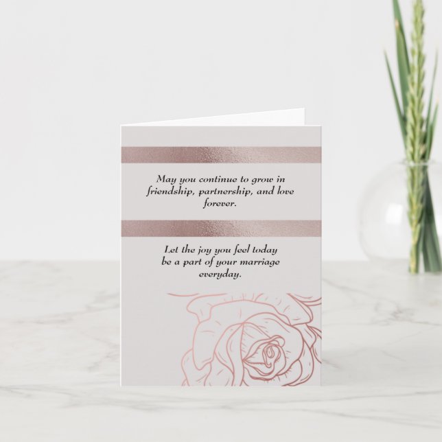 ELEGANT WEDDING GREETING CARD (Front)
