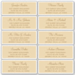 Elegant wedding guest address labels<br><div class="desc">Personalised minimalist wedding guest name and address earthy beige mailing labels with an elegant chic calligraphy script.</div>