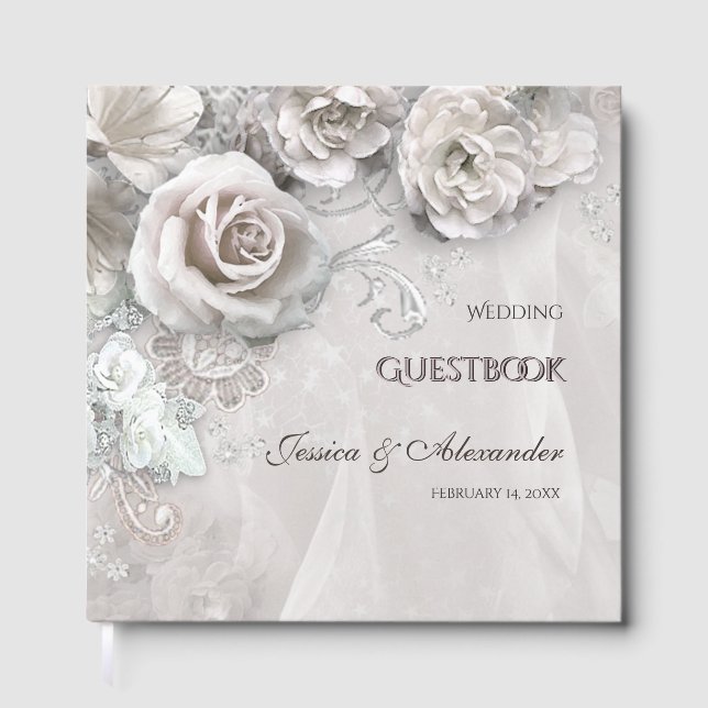 Elegant Wedding Guest Book (Front)