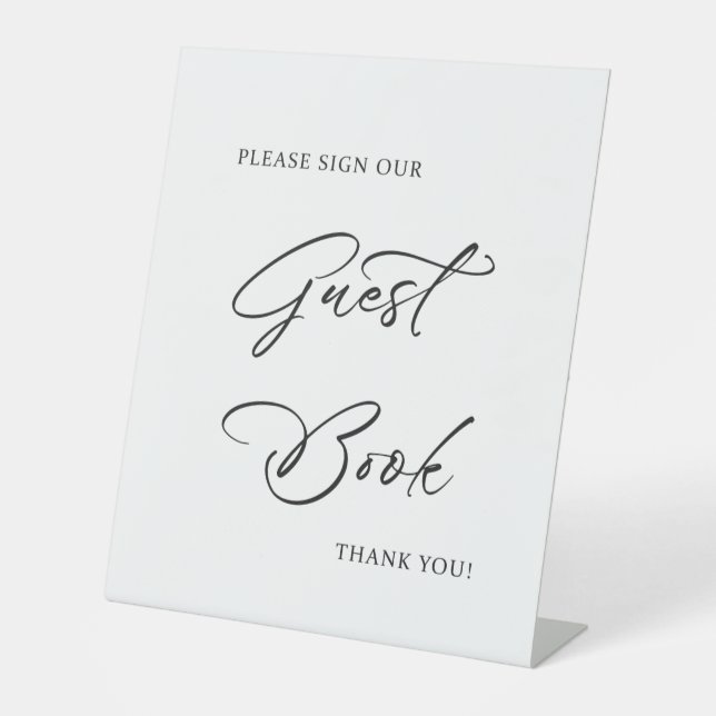 Elegant Wedding Guest Book Sign | Tabletop (Front)