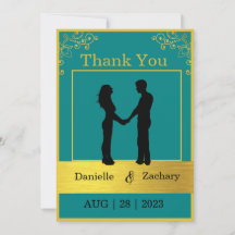 Elegant Wedding Guest Photo Thank You Card