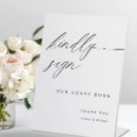 Elegant Wedding Guestbook Sign Modern Calligraphy<br><div class="desc">Elegant Calligraphy Wedding Guest Book Sign - Show your guests where to sign your guest book with our breathtaking guest book sign. Adorned with elegant and modern calligraphy font, it's the perfect addition to your wedding decor and a beautiful way to capture memories and well wishes. View matching elegant and...</div>