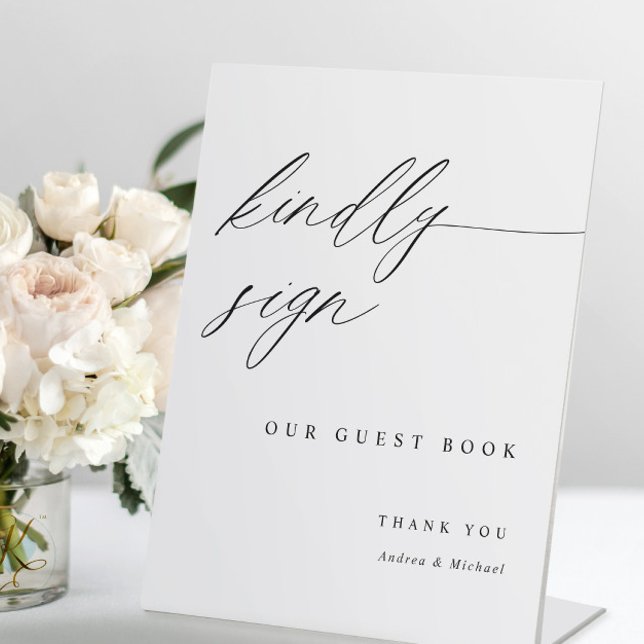 Elegant Wedding Guestbook Sign Modern Calligraphy (Creator Uploaded)