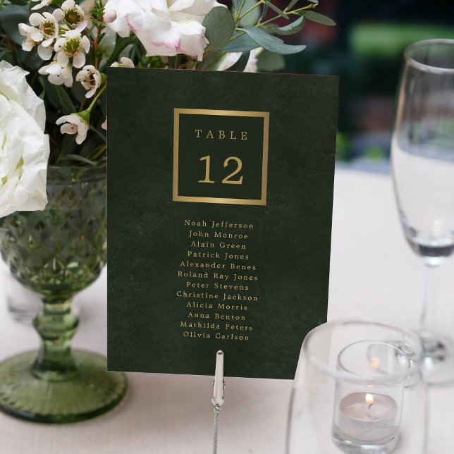 Elegant wedding guests seating chart table number (Creator Uploaded)
