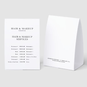 Elegant Wedding Hair Makeup Timeline Bridal Party