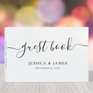 Elegant Wedding Handwritten Calligraphy Guest Book