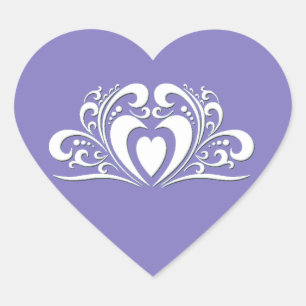 Elegant Wedding Heart Sticker
