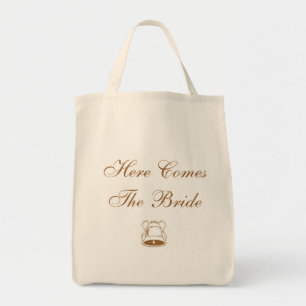 Elegant Wedding Here comes the Bride Tote Bag