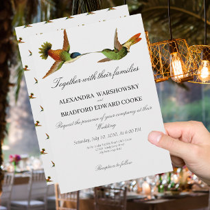 Elegant Wedding Hummingbird Light Grey