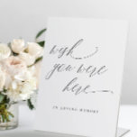 Elegant Wedding In Memory Wish You Were Here Pedestal Sign<br><div class="desc">In Memory Wedding Pedestal Sign - Honor your loved ones on your special day with our stunning "Wish You Were Here" pedestal sign. Featuring elegant script font and a touching message, it's the perfect way to pay tribute to those who have passed. Made with high-quality materials, this sign will add...</div>