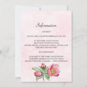 Elegant Wedding Information Card. Invitation