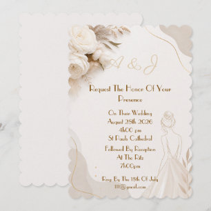 Elegant wedding invitation