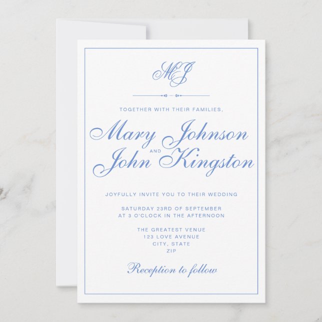 Elegant Wedding Invitation (Front)
