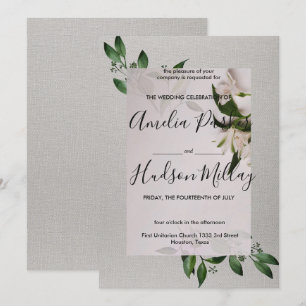Elegant wedding invitation
