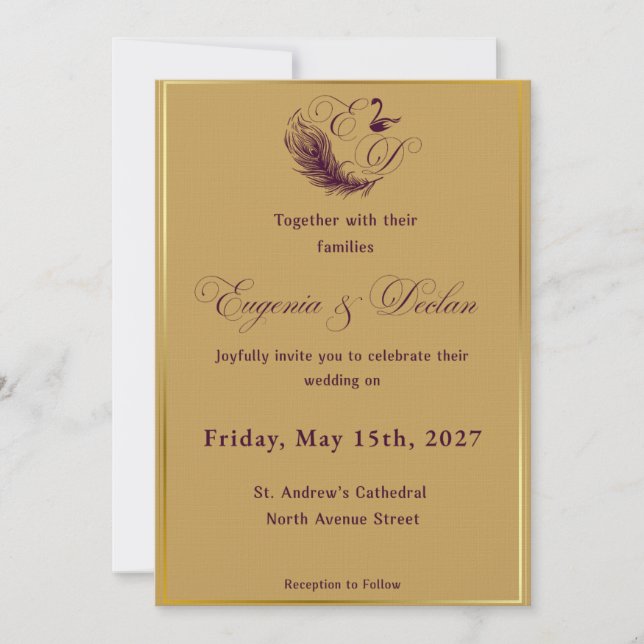Elegant Wedding Invitation (Front)