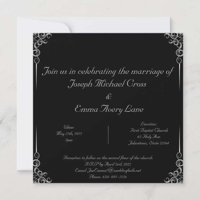 Elegant Wedding Invitation (Front)