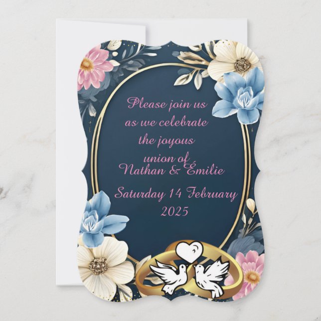Elegant wedding invitation  (Front)