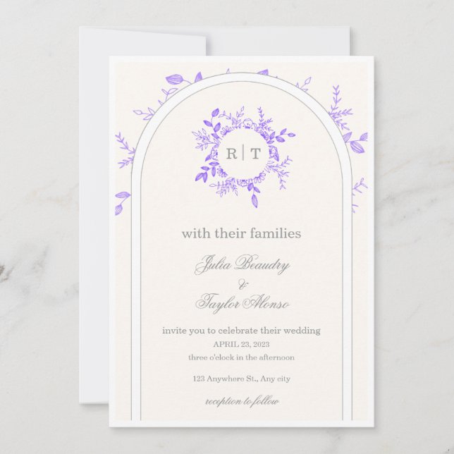 Elegant Wedding Invitation  (Front)
