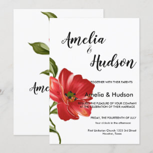 Elegant wedding invitation