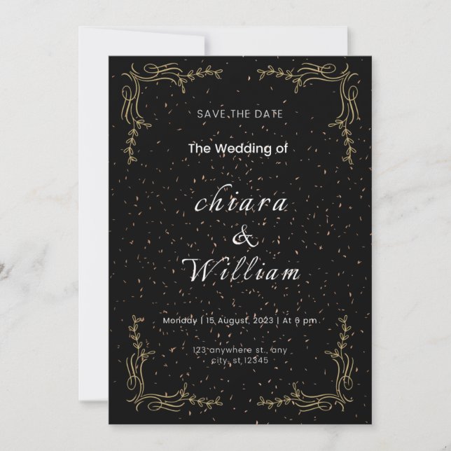 Elegant wedding  invitation (Front)