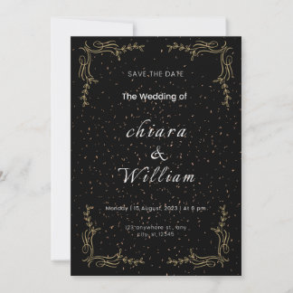 Elegant wedding invitation