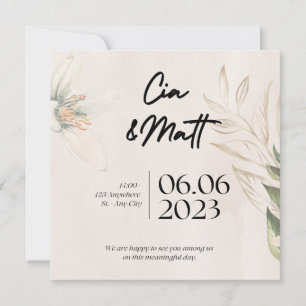 Elegant wedding invitation Card