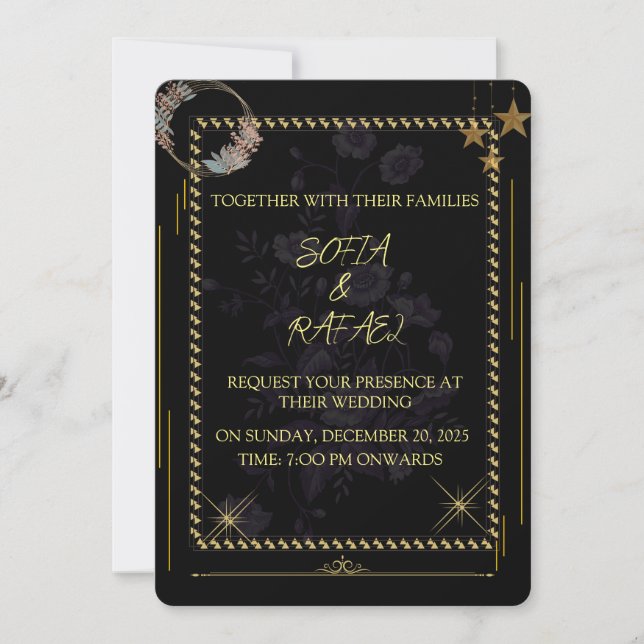 ELEGANT WEDDING INVITATION CARD (Front)