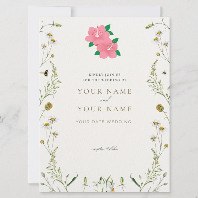 Elegant Wedding Invitation card (Front)
