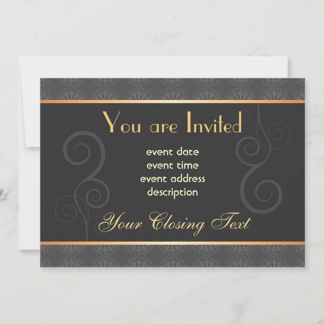 Elegant Wedding Invitation Card (Front)