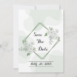 Elegant Wedding Invitation Card Design Vector