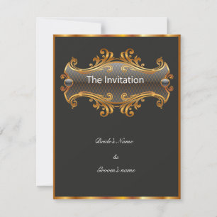Elegant wedding invitation card royalty design