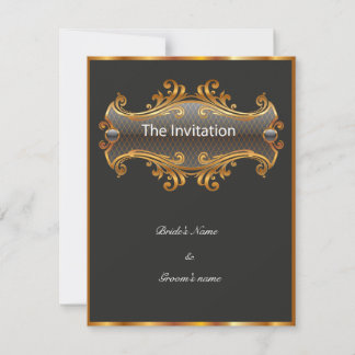 Elegant wedding invitation card royalty design