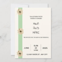Elegant Wedding Invitation – Classic Floral Design