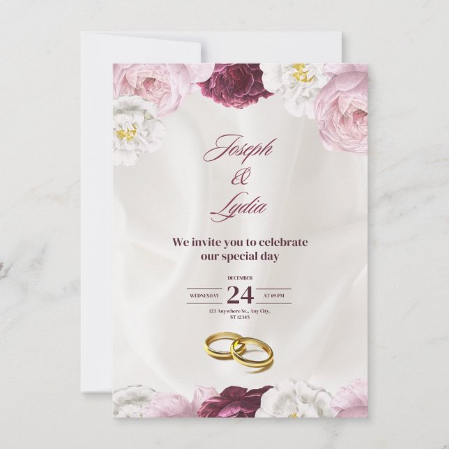 Elegant Wedding Invitation – Classic & Romantic  (Front)
