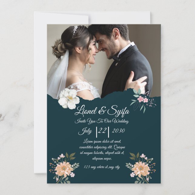 Elegant Wedding Invitation – Classic & Romantic Ce (Front)