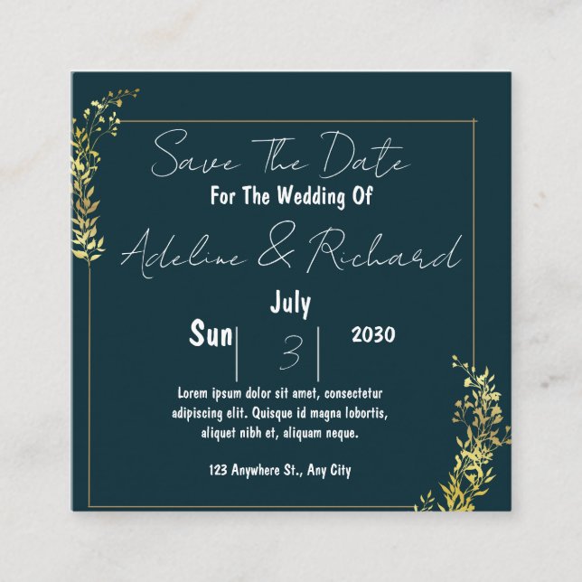 Elegant Wedding Invitation – Classic & Romantic Ce (Front)