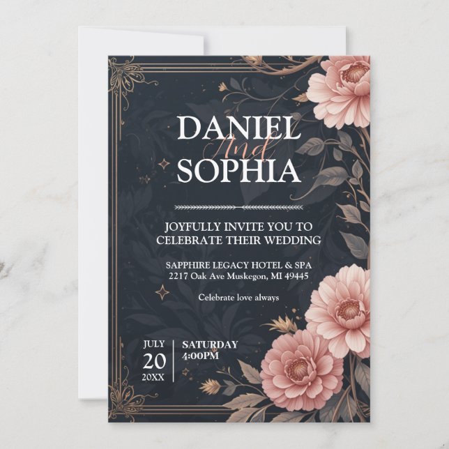 Elegant Wedding Invitation Designs (Front)