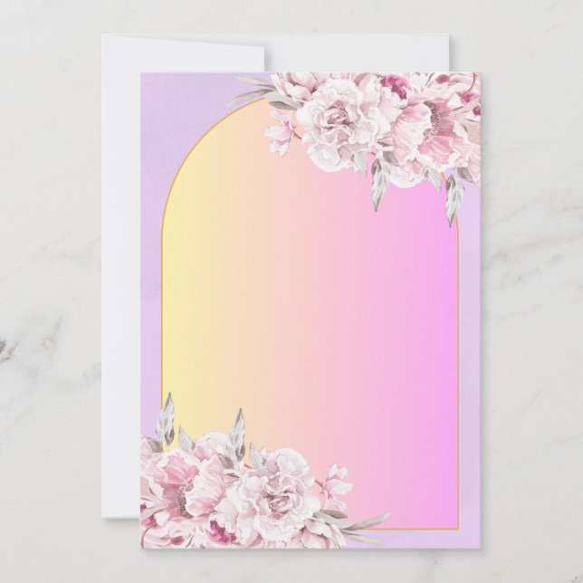 Elegant Wedding Invitation Floral Romantic (Front)