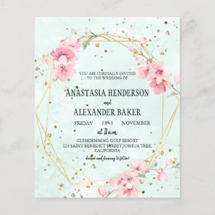 Elegant wedding invitation. Flyer