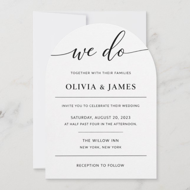 Elegant wedding invitation for you (Front)