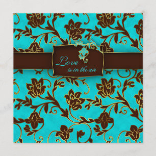 Elegant Wedding Invitation Gold Floral BB 2