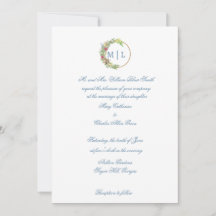 Elegant Wedding Invitation in Blue