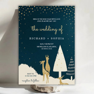 Elegant wedding Invitation in happy new year