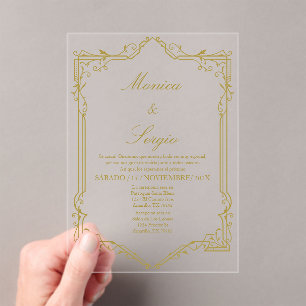 Elegant Wedding Invitation in Spanish