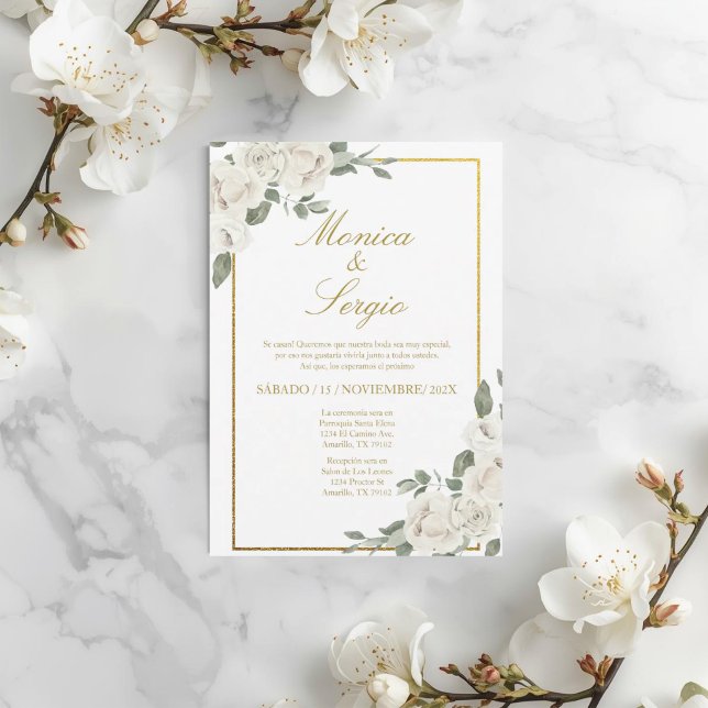 Elegant Wedding Invitation in Spanish (Creator Uploaded)